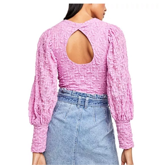 NWT Free People Tea Time Top in Plumeria/Pink - Picture 2 of 12